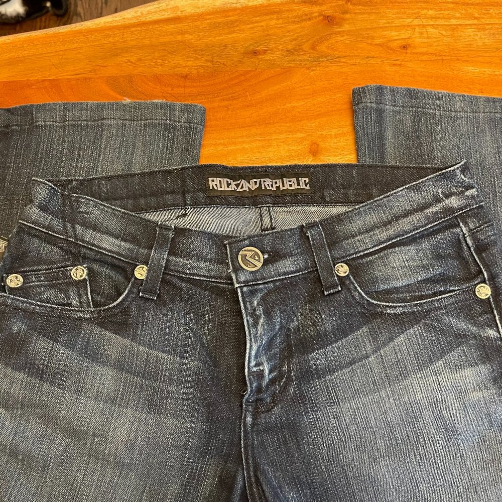 Rock & Republic Kasandra Boot Cut Jeans Women's Size 27 / Women's Size 4 - Picture 2 of 5